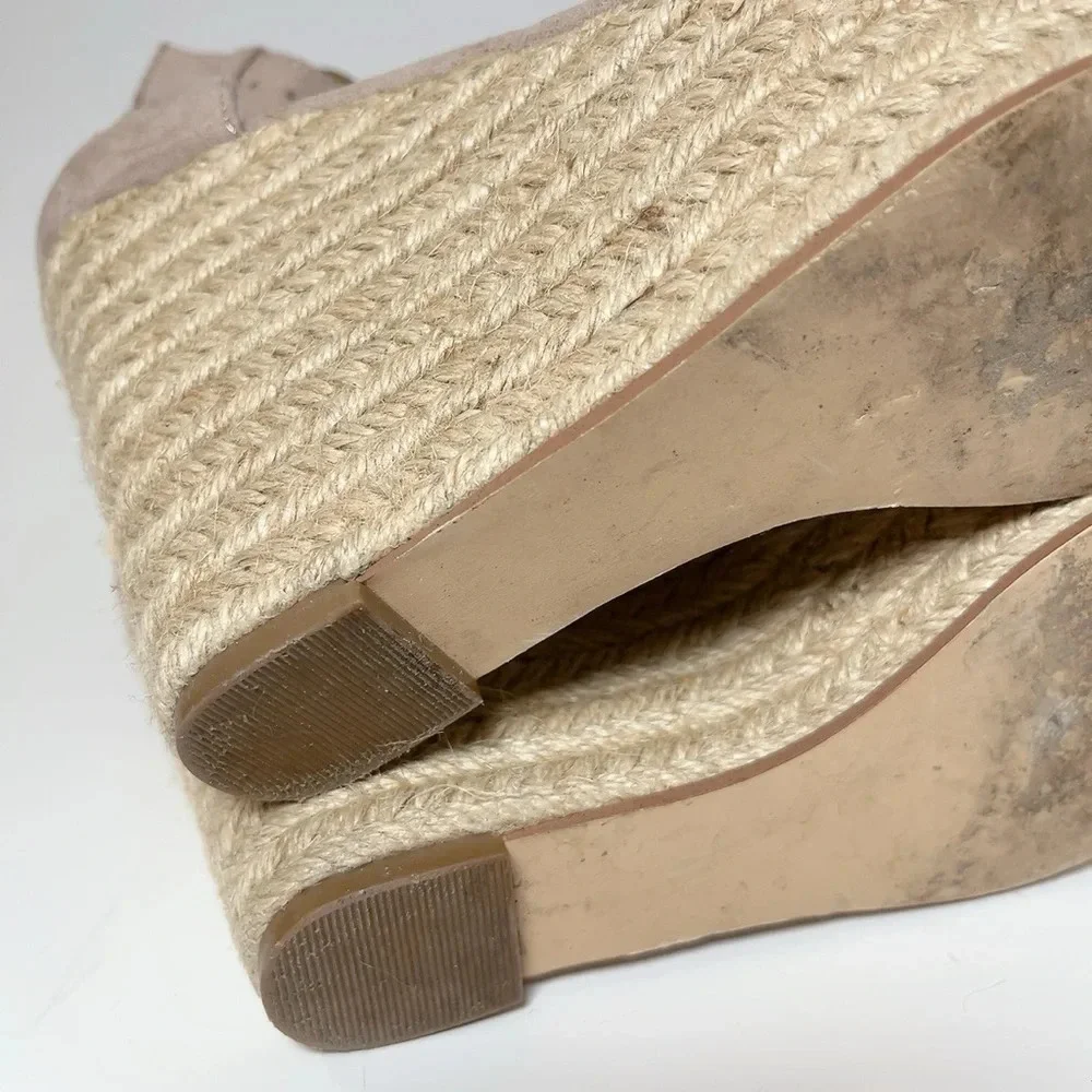 Nordstrom 14th Union Theryn Asymm Blush Pink Espadrille Wedge Sandal